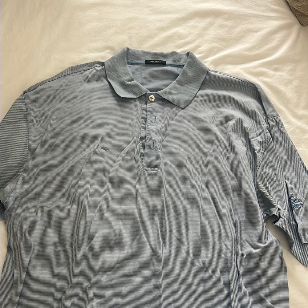 Blue Polo Shirt Classic Design Soft Fabric